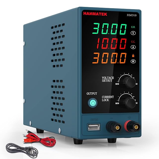 Fuente de alimentación de laboratorio HANMATEK HM310 con pantallas LED
