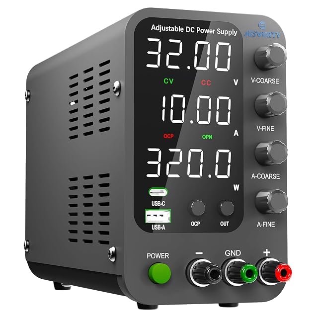 Fuente de alimentación de laboratorio Jesverty SPS-3010V con mandos grueso y fino