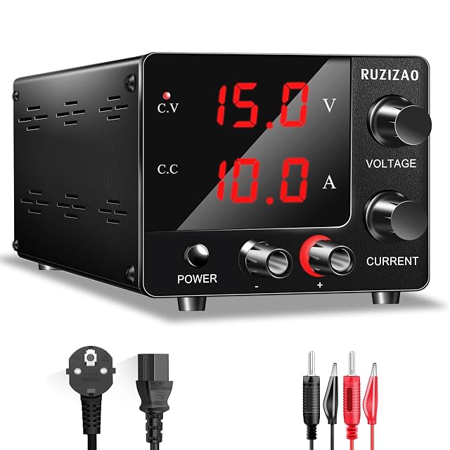 Fuente de alimentación de laboratorio compacta RUZIZAO SPS-E3010 con mandos codificadores