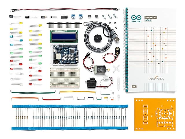 Caja del Arduino Starter Kit R4 con placa UNO R4 WiFi y libro de proyectos