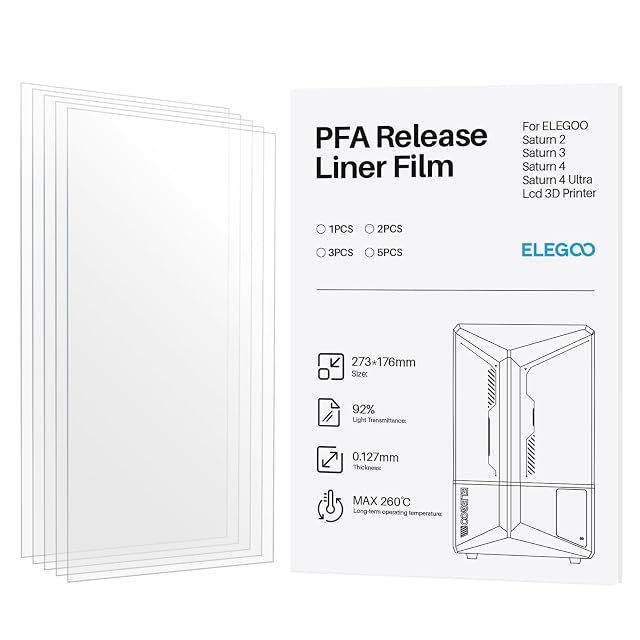 Láminas de película de desmoldeo PFA de ELEGOO para impresoras Saturn