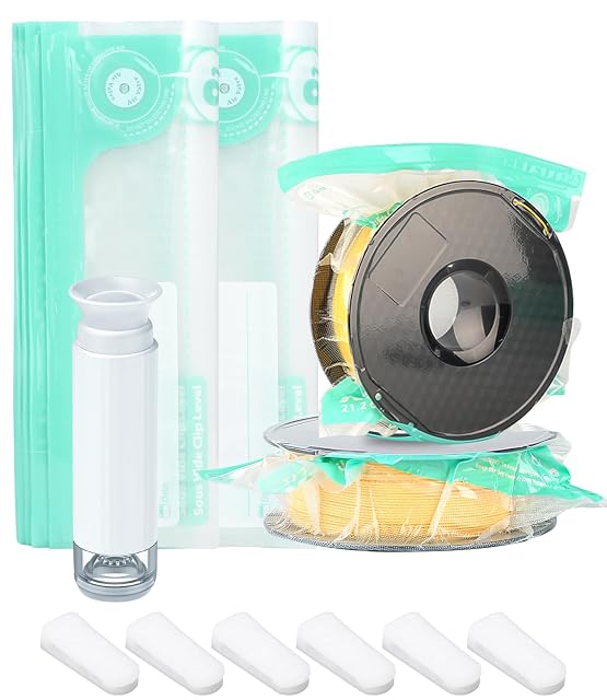 Bolsas con borde verde marcadas Air Valve, una bomba manual blanca, seis clips blancos y dos bobinas selladas en bolsas