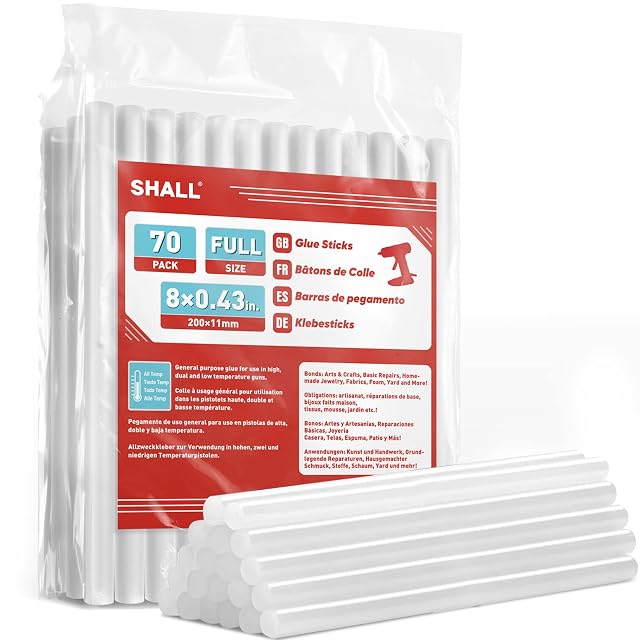 Bolsa de SHALL con el texto 70 pack, full size, 8 × 0.43 in, 200 × 11 mm, all temp, con barras translúcidas sueltas
