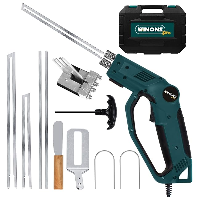 Kit de cuchillo caliente para espuma WINONS WFC0012 con hojas en un maletín