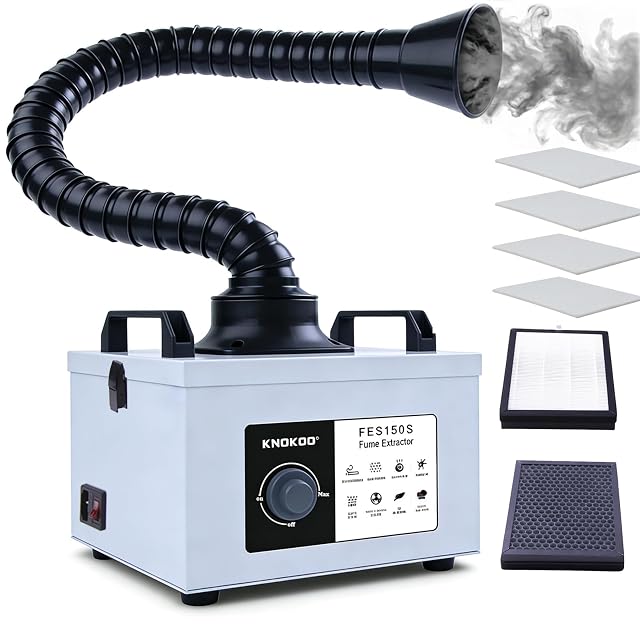 Extractor de humos de banco KNOKOO FES150S con brazo de aspiración