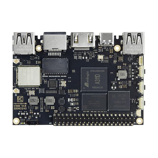 Ordenador de placa única Khadas VIM3 con chip Amlogic A311D y conector de 40 pines