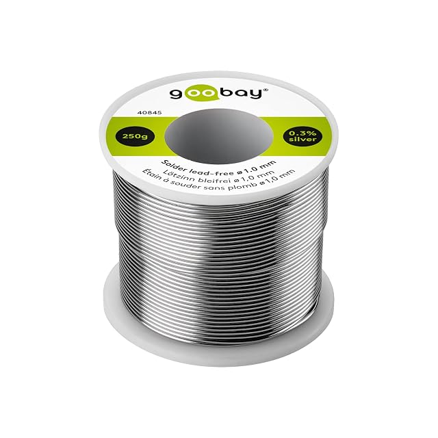 Bobina goobay 40845 rotulada 250 g, 0,3 % de plata, sin plomo, 1,0 mm
