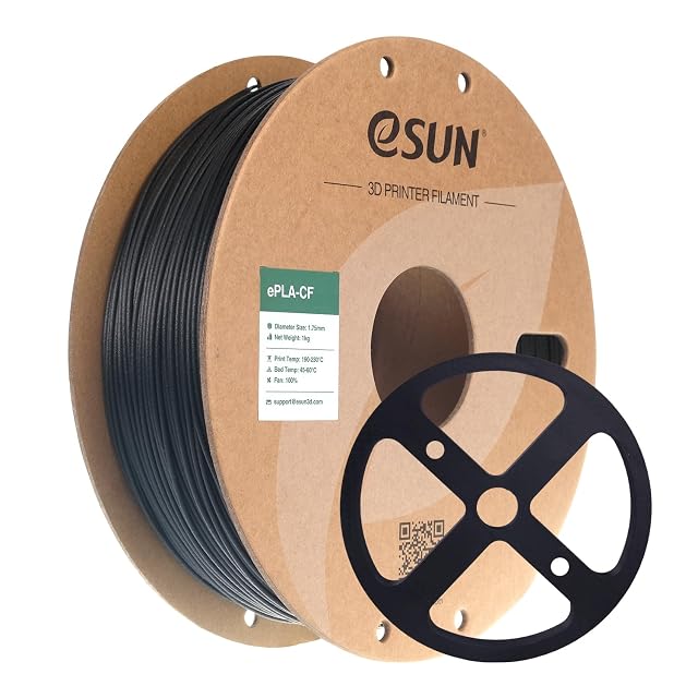 Bobina de filamento eSUN ePLA-CF negro con carga de fibra de carbono