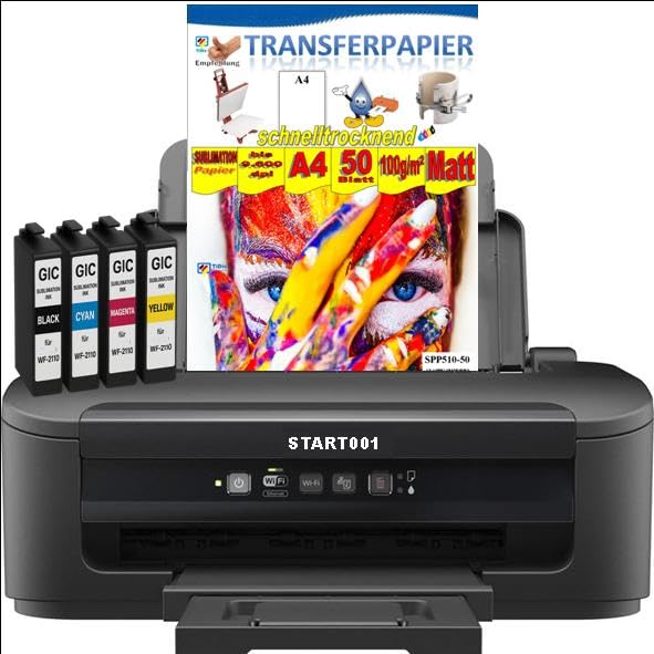 Kit de inicio de impresora de sublimación A4 Dr. Inkjet con cartuchos y papel de transferencia
