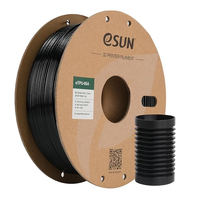 Bobina de filamento TPU-95A negro de eSUN