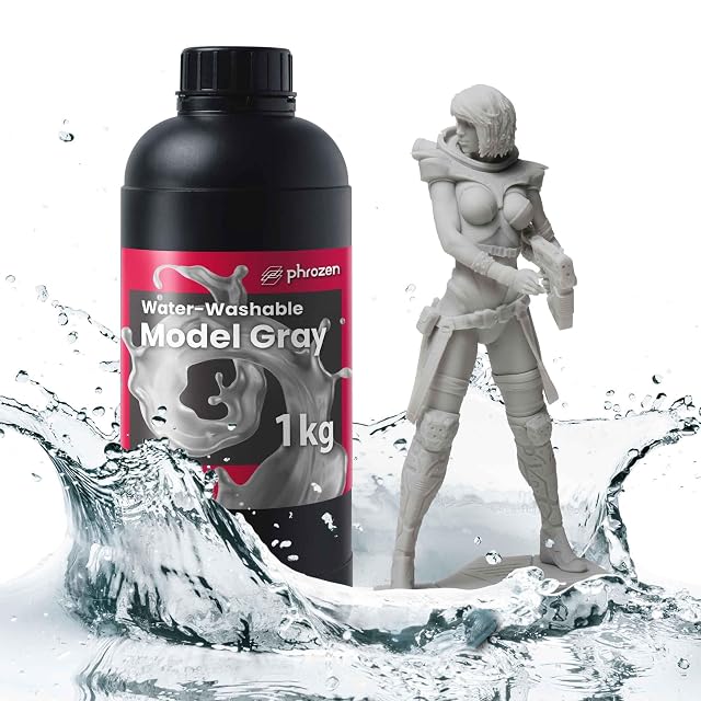Botella de resina lavable con agua gris de Phrozen